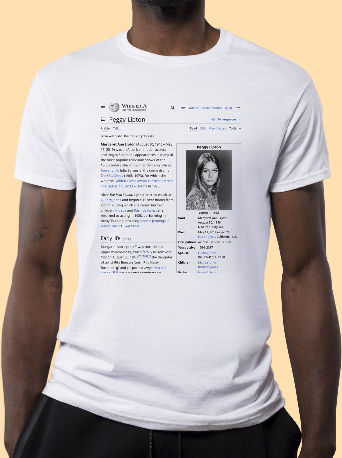 Peggy_Lipton Wikipedia Shirt