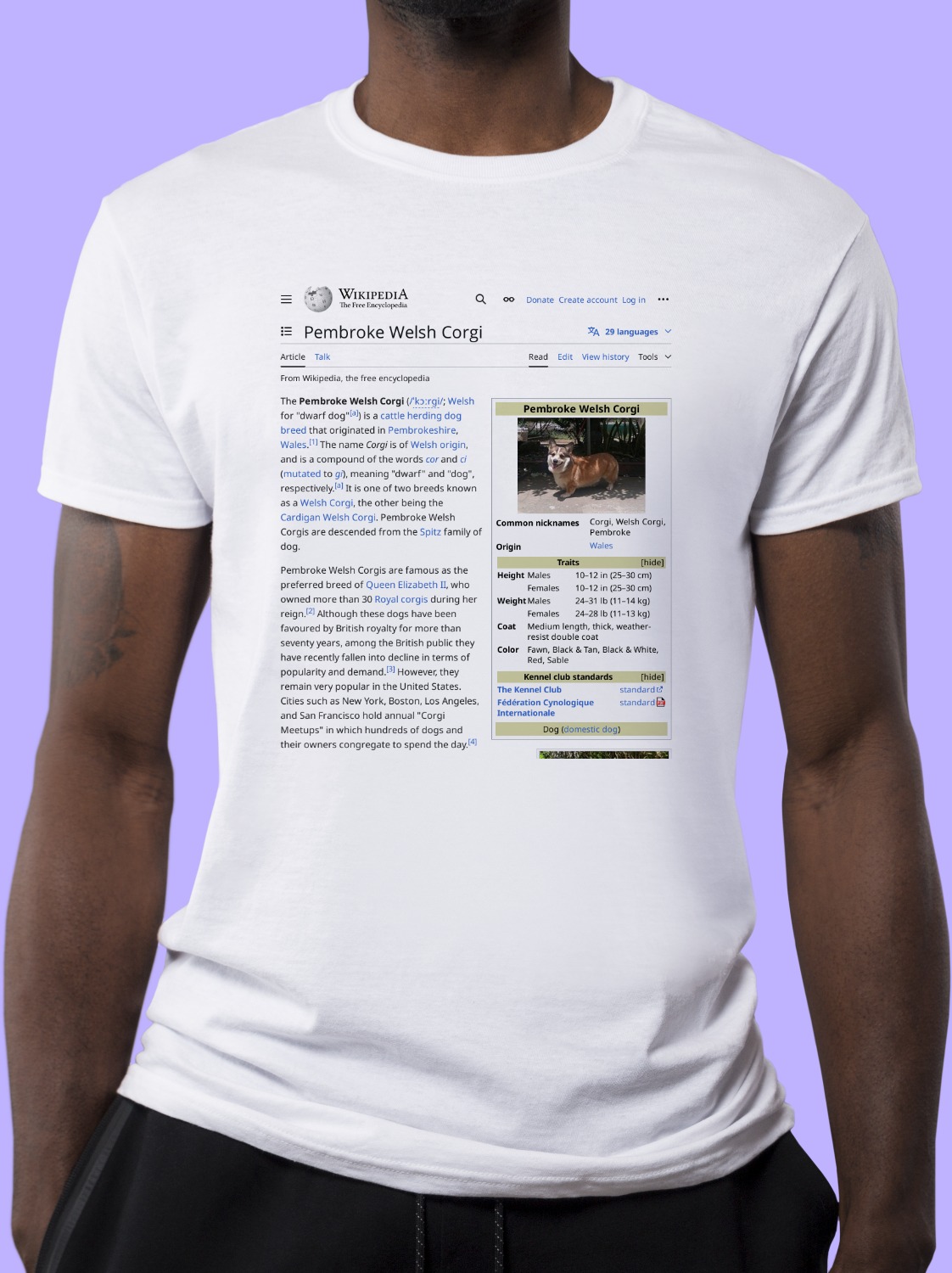 Pembroke_Welsh_Corgi Wikipedia Shirt