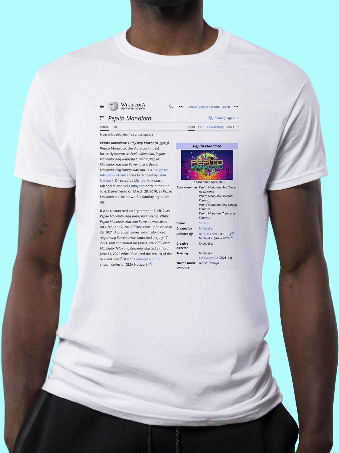 Pepito_Manaloto Wikipedia Shirt