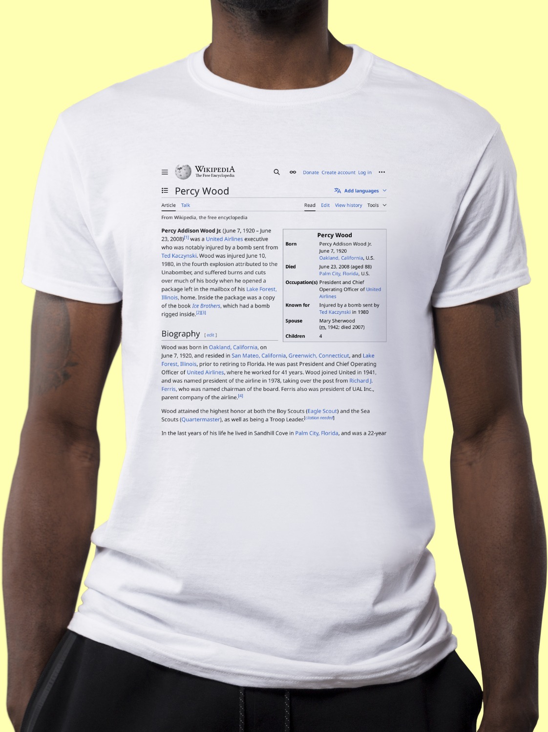 Percy_Wood Wikipedia Shirt