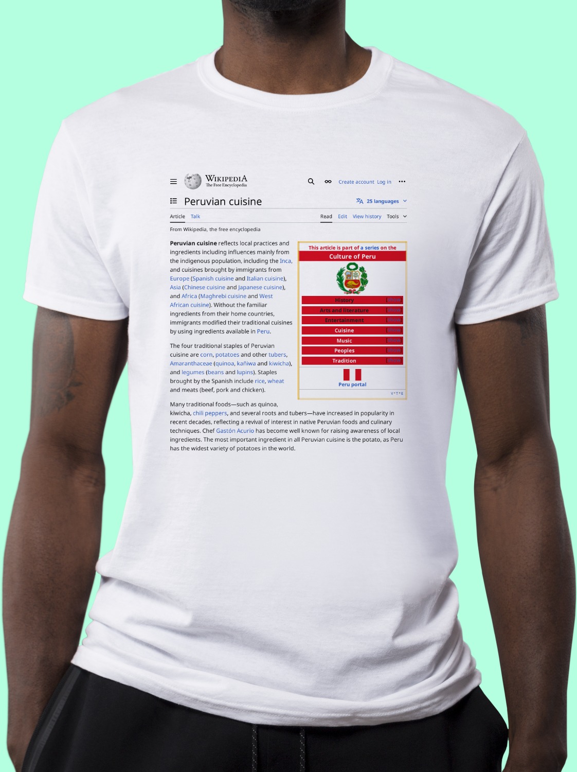 Peruvian_cuisine Wikipedia Shirt