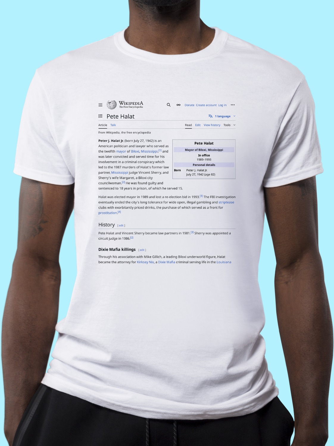 Pete_Halat Wikipedia Shirt
