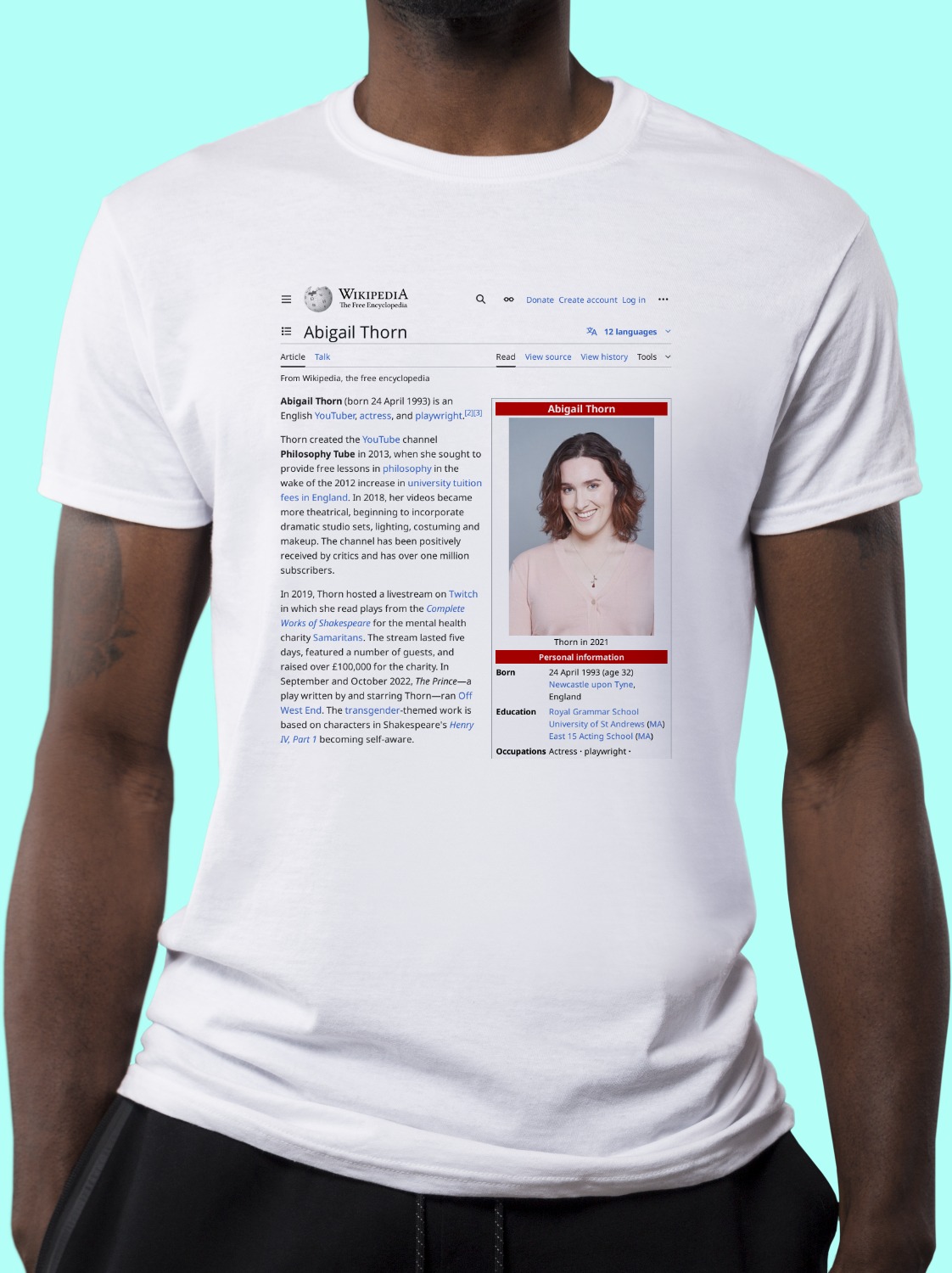 Philosophy_Tube Wikipedia Shirt