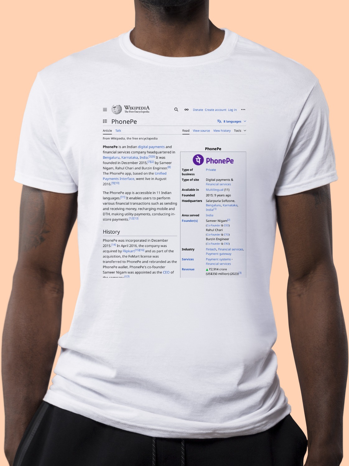 PhonePe Wikipedia Shirt