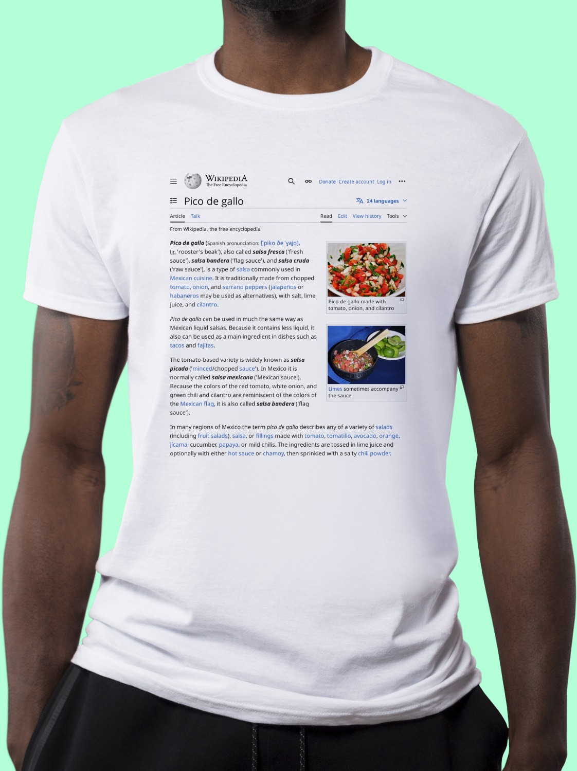 Pico_de_gallo Wikipedia Shirt
