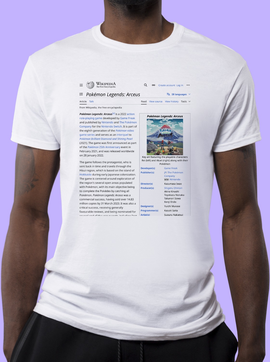 Pokémon_Legends:_Arceus Wikipedia Shirt