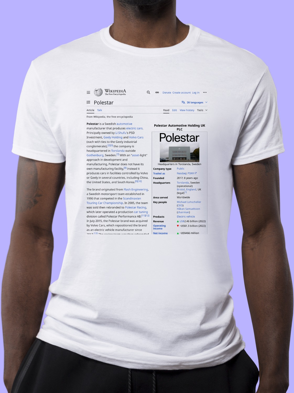 Polestar Wikipedia Shirt