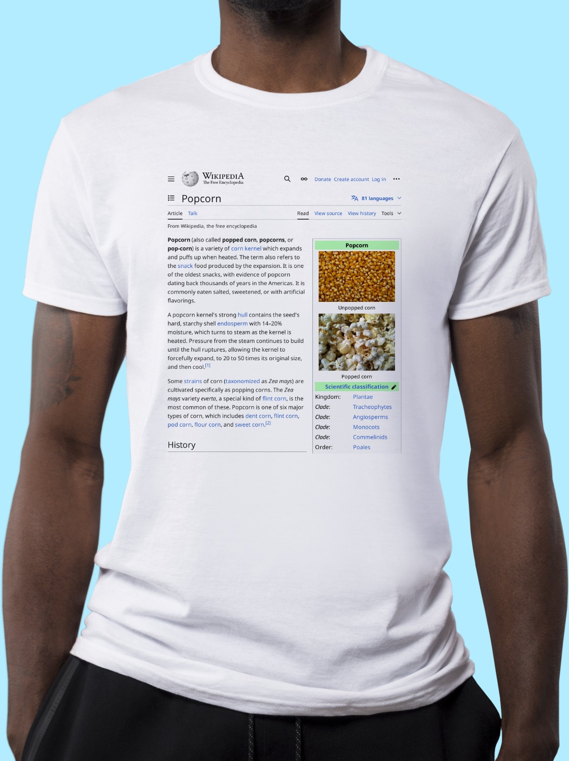 Popcorn Wikipedia Shirt