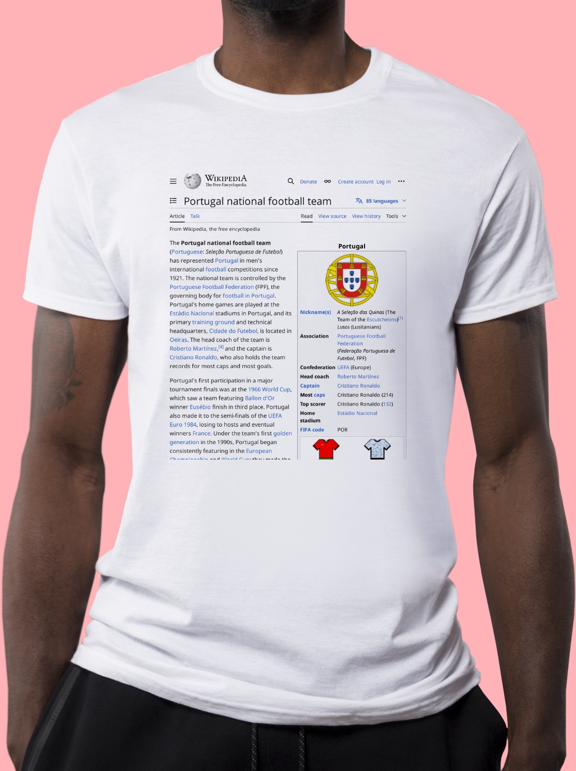 Portugal_national_football_team Wikipedia Shirt