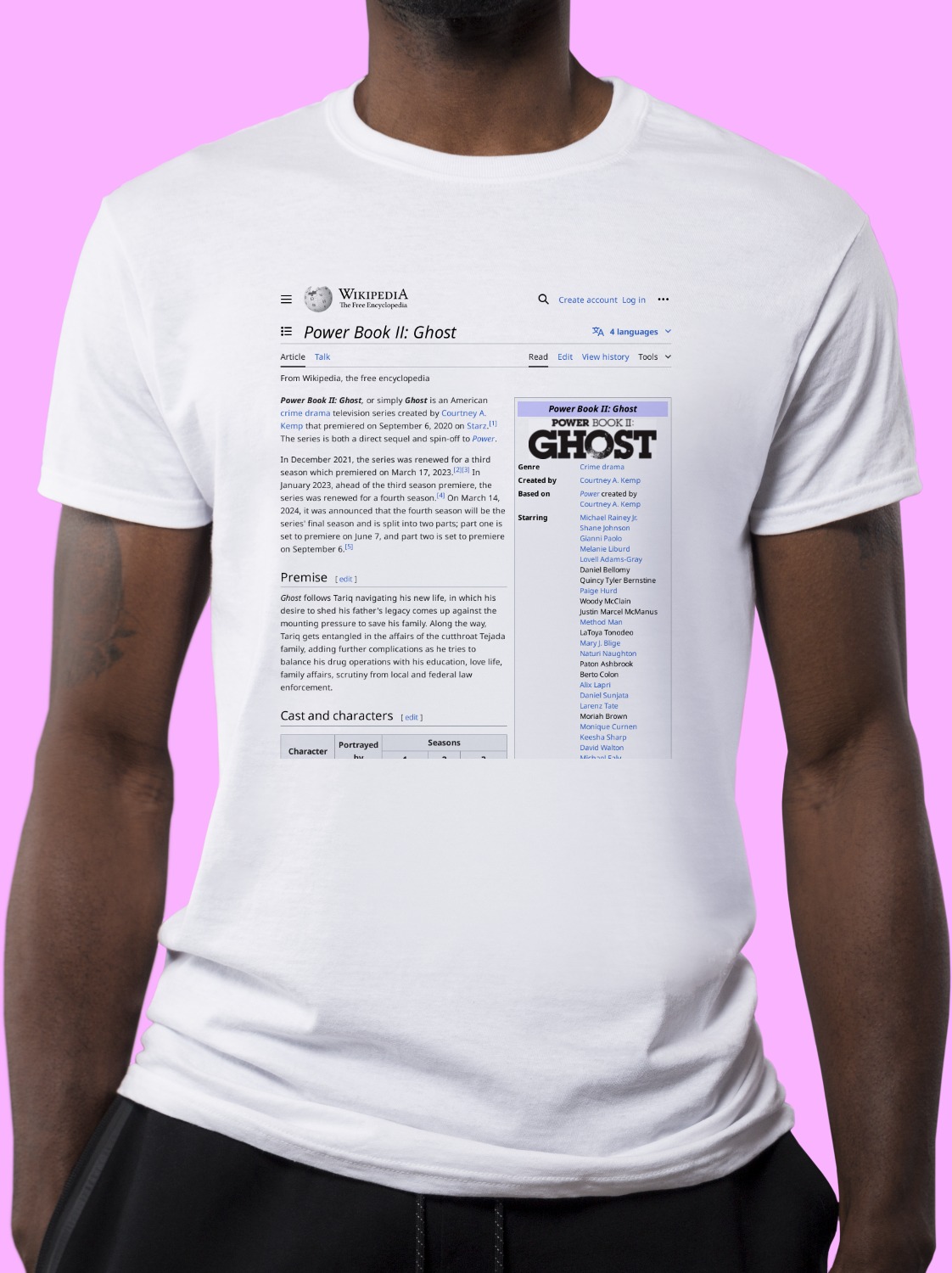 Power_Book_II:_Ghost Wikipedia Shirt