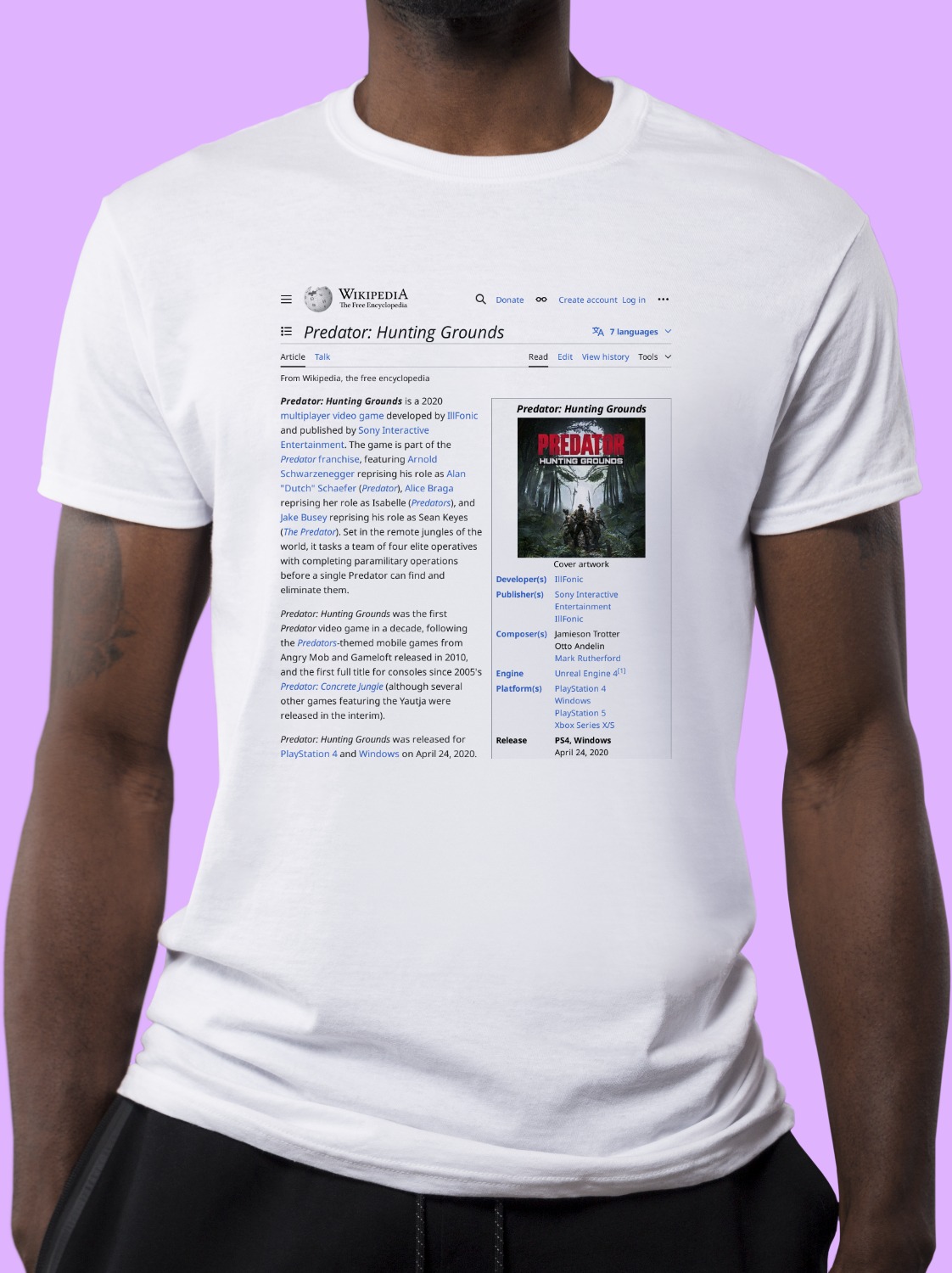 Predator:_Hunting_Grounds Wikipedia Shirt