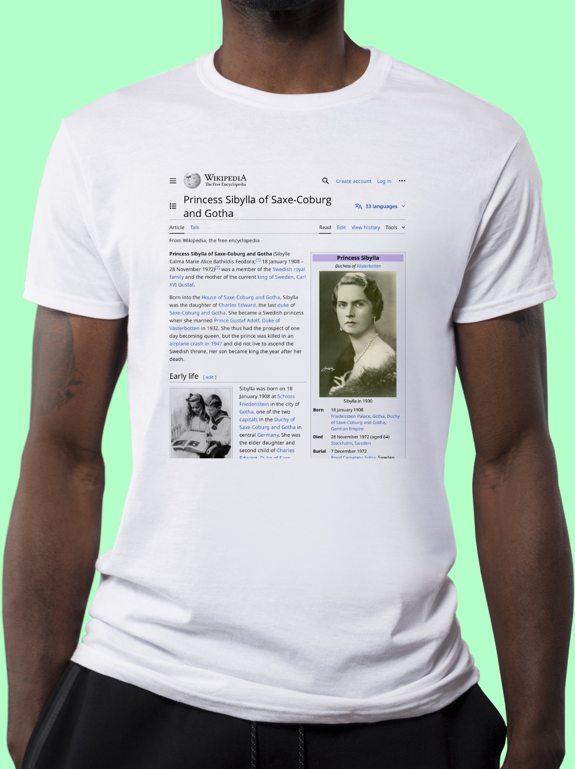 Princess_Sibylla_of_Saxe-Coburg_and_Gotha Wikipedia Shirt