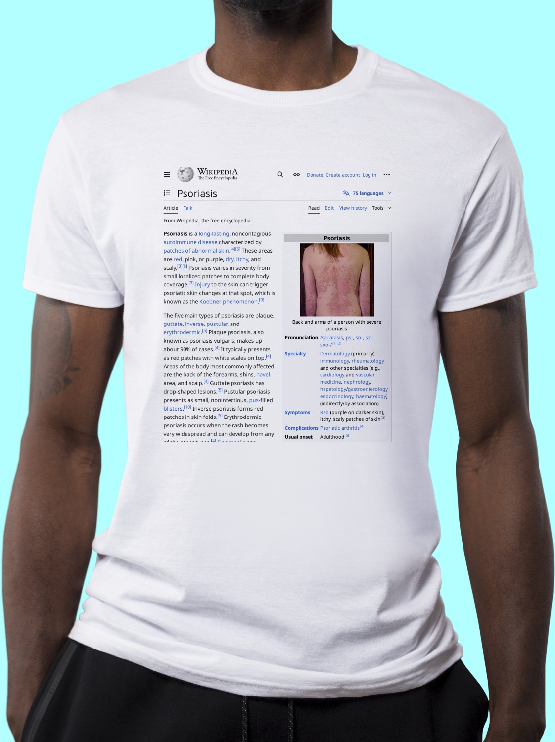 Psoriasis Wikipedia Shirt