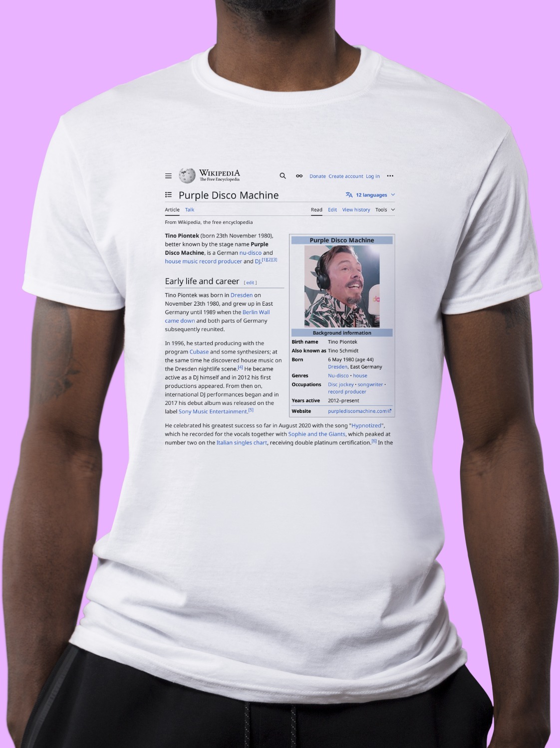 Purple_Disco_Machine Wikipedia Shirt