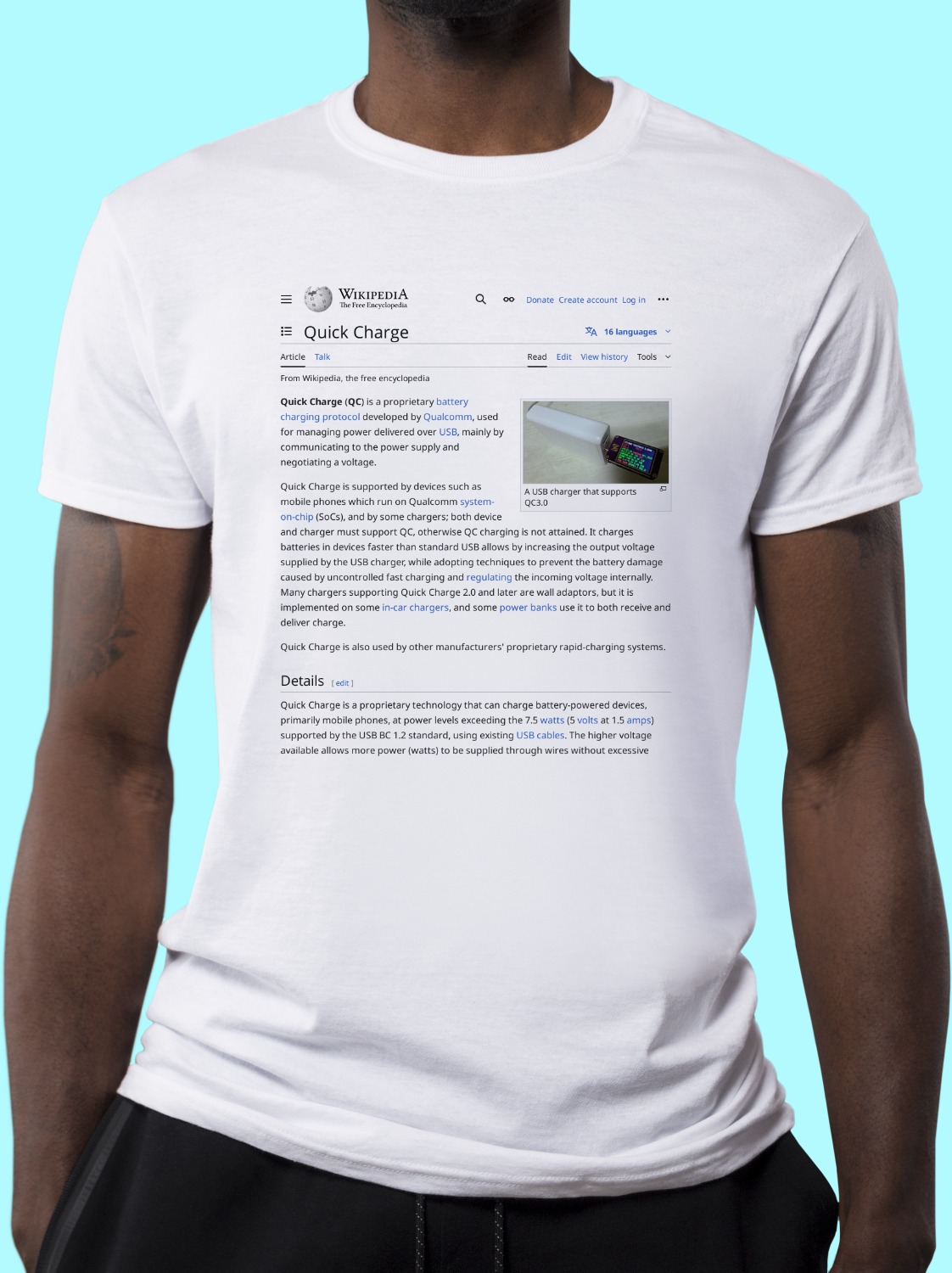 Quick_Charge Wikipedia Shirt