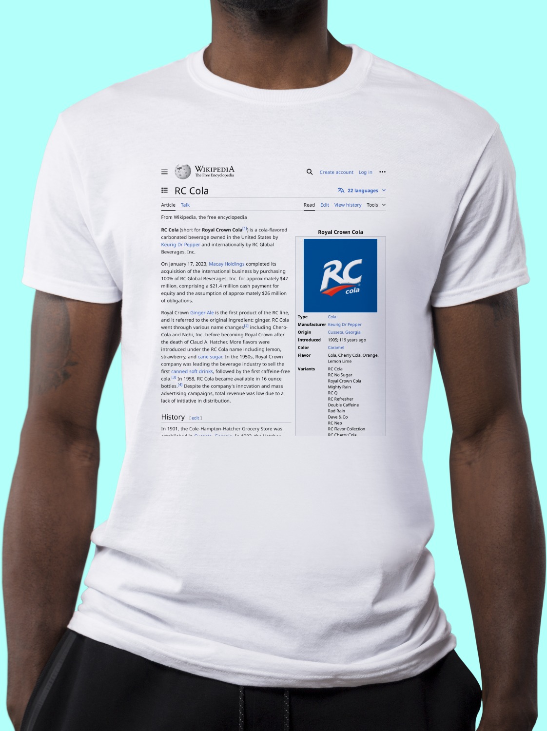 RC_Cola Wikipedia Shirt