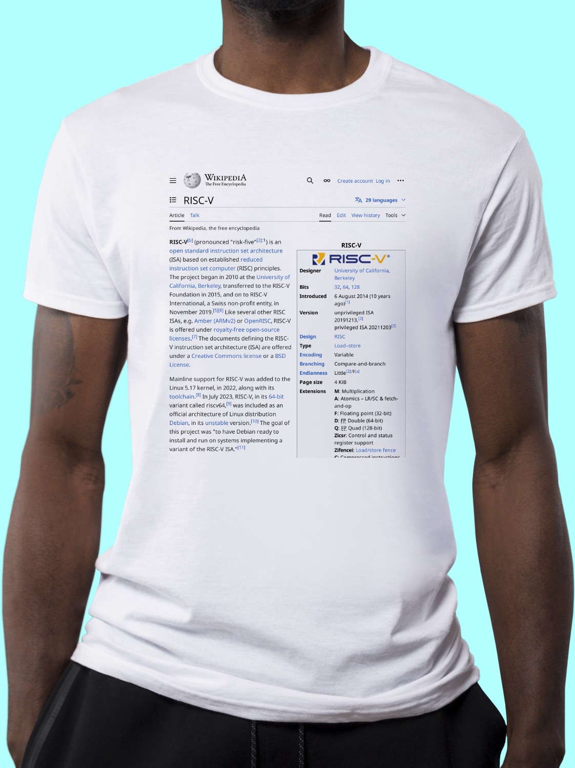 RISC-V Wikipedia Shirt