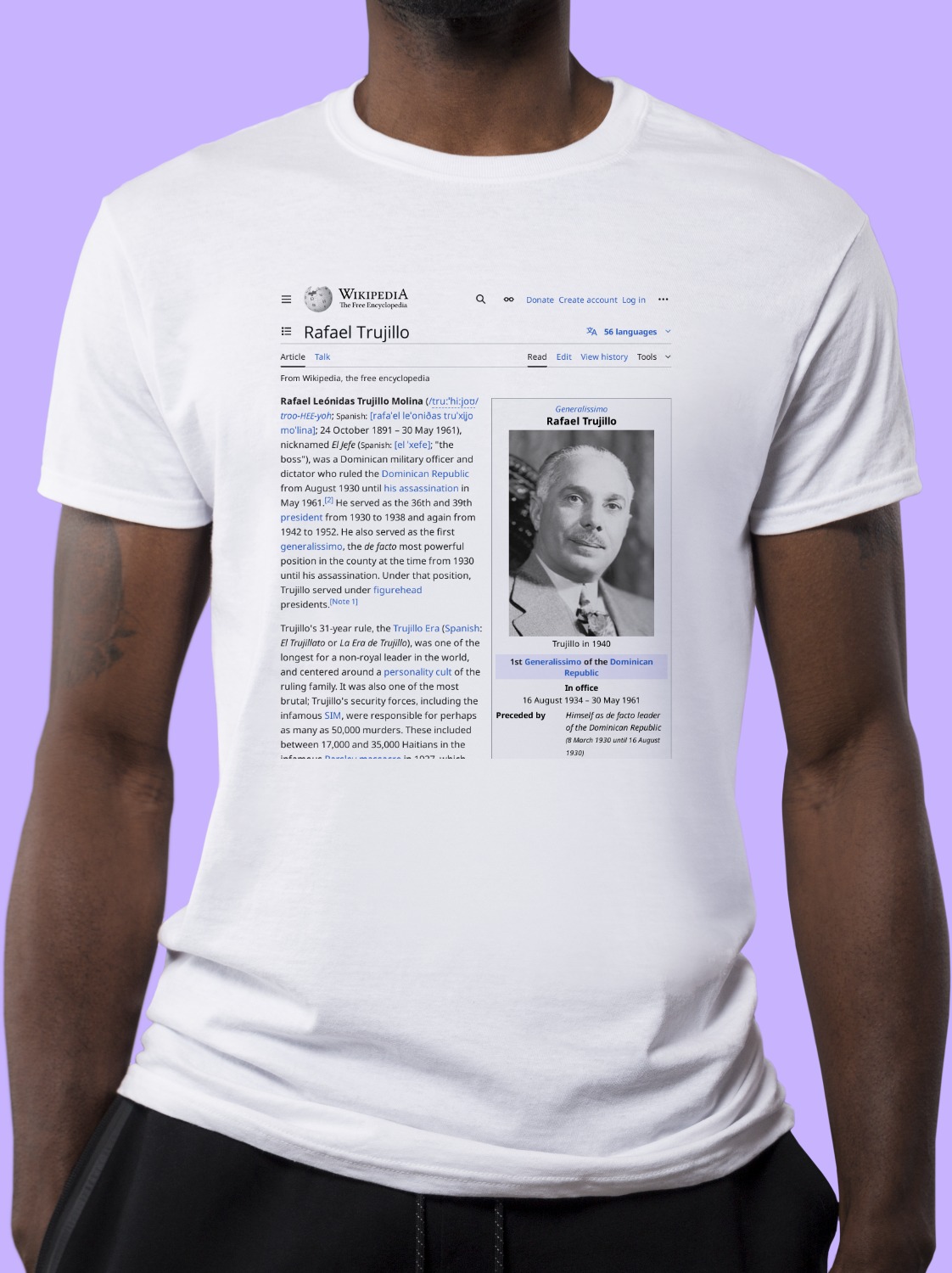 Rafael_Trujillo Wikipedia Shirt