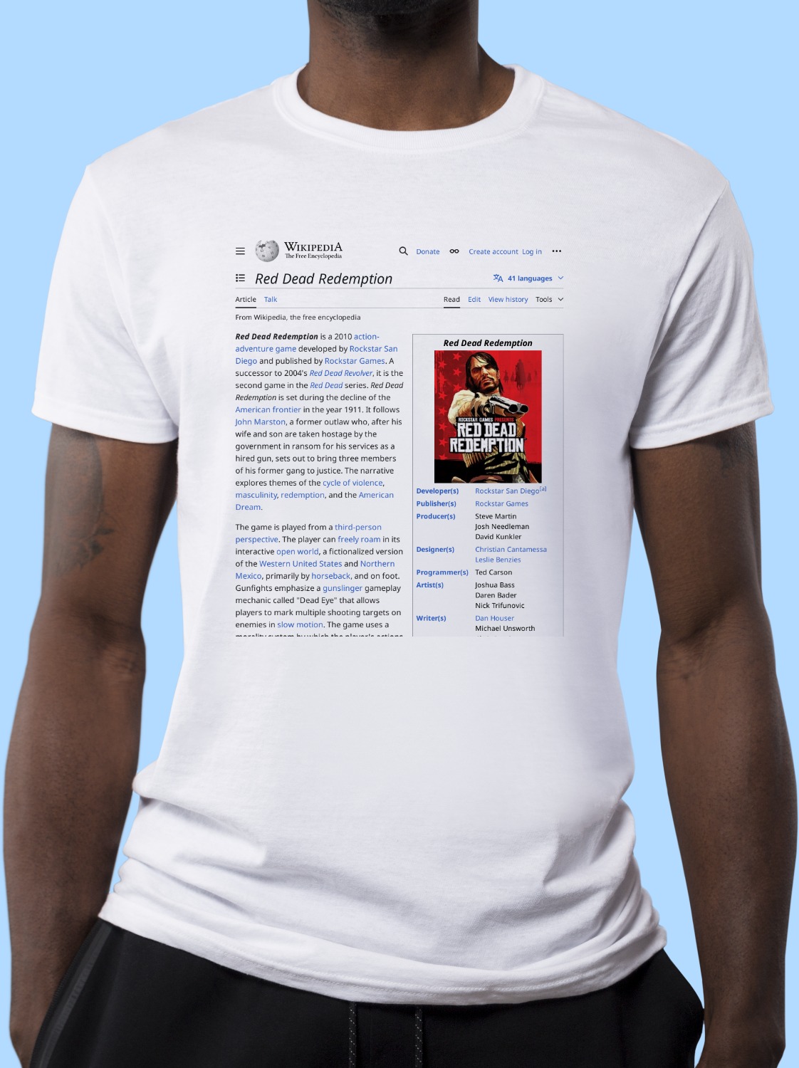 Red_Dead_Redemption Wikipedia Shirt