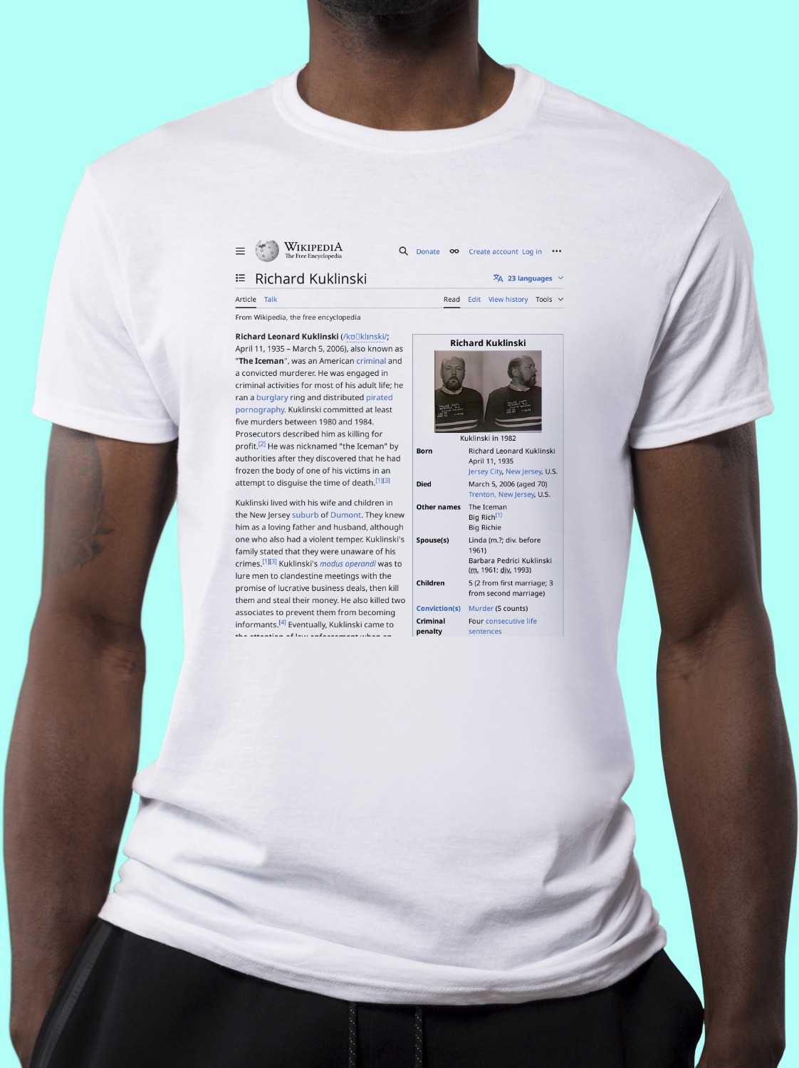 Richard_Kuklinski Wikipedia Shirt