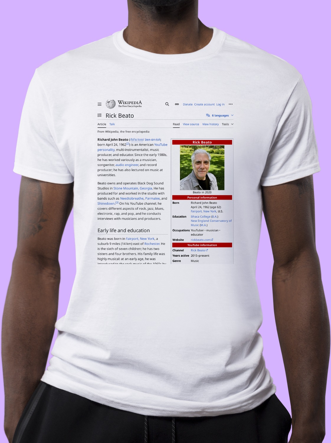 Rick_Beato Wikipedia Shirt