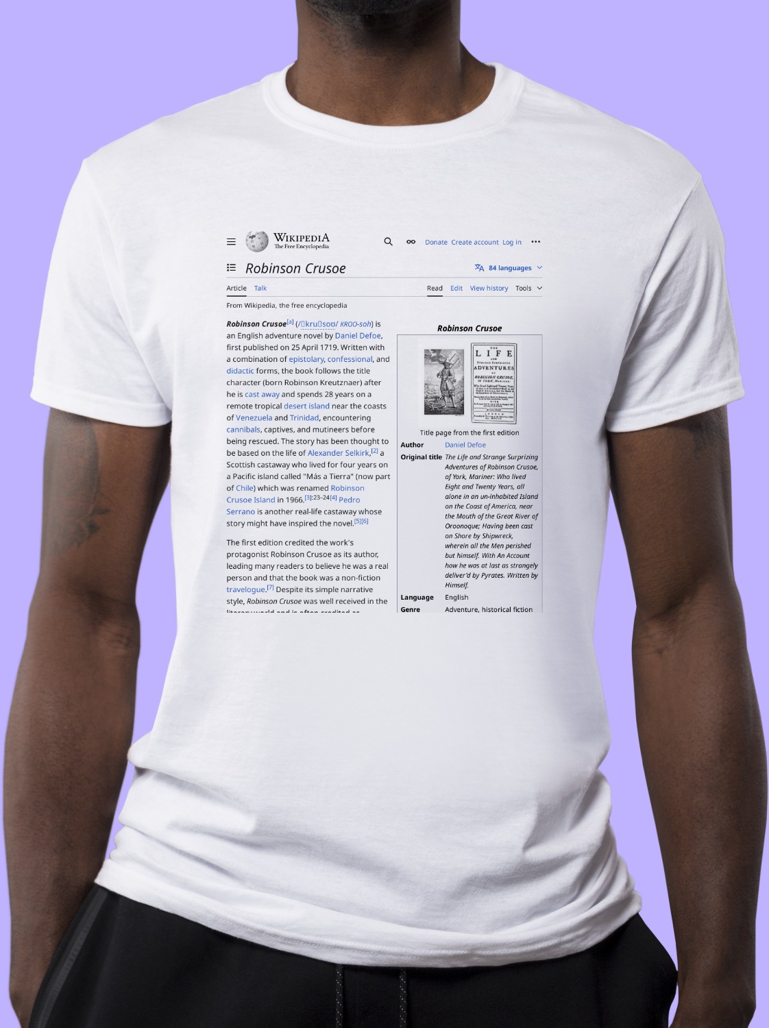 Robinson_Crusoe Wikipedia Shirt