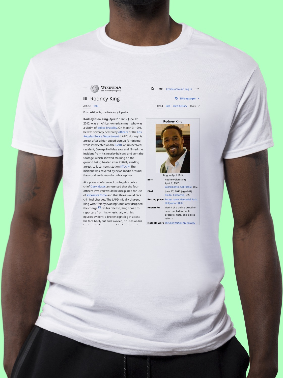 Rodney_King Wikipedia Shirt