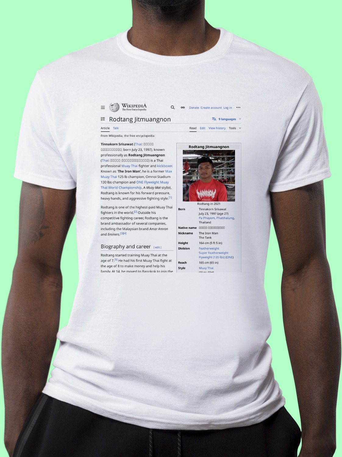 Rodtang_Jitmuangnon Wikipedia Shirt