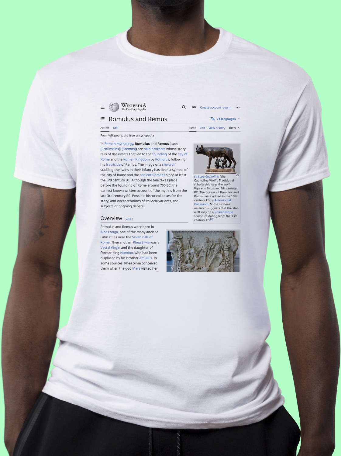 Romulus_and_Remus Wikipedia Shirt