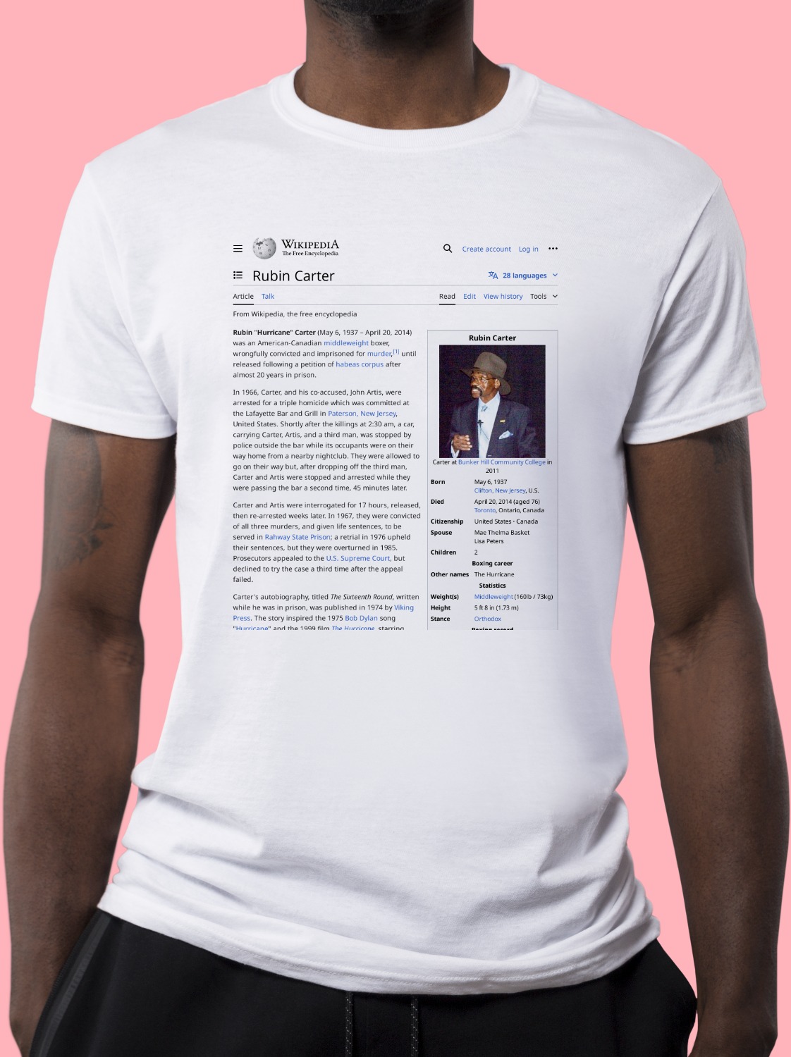 Rubin_Carter Wikipedia Shirt