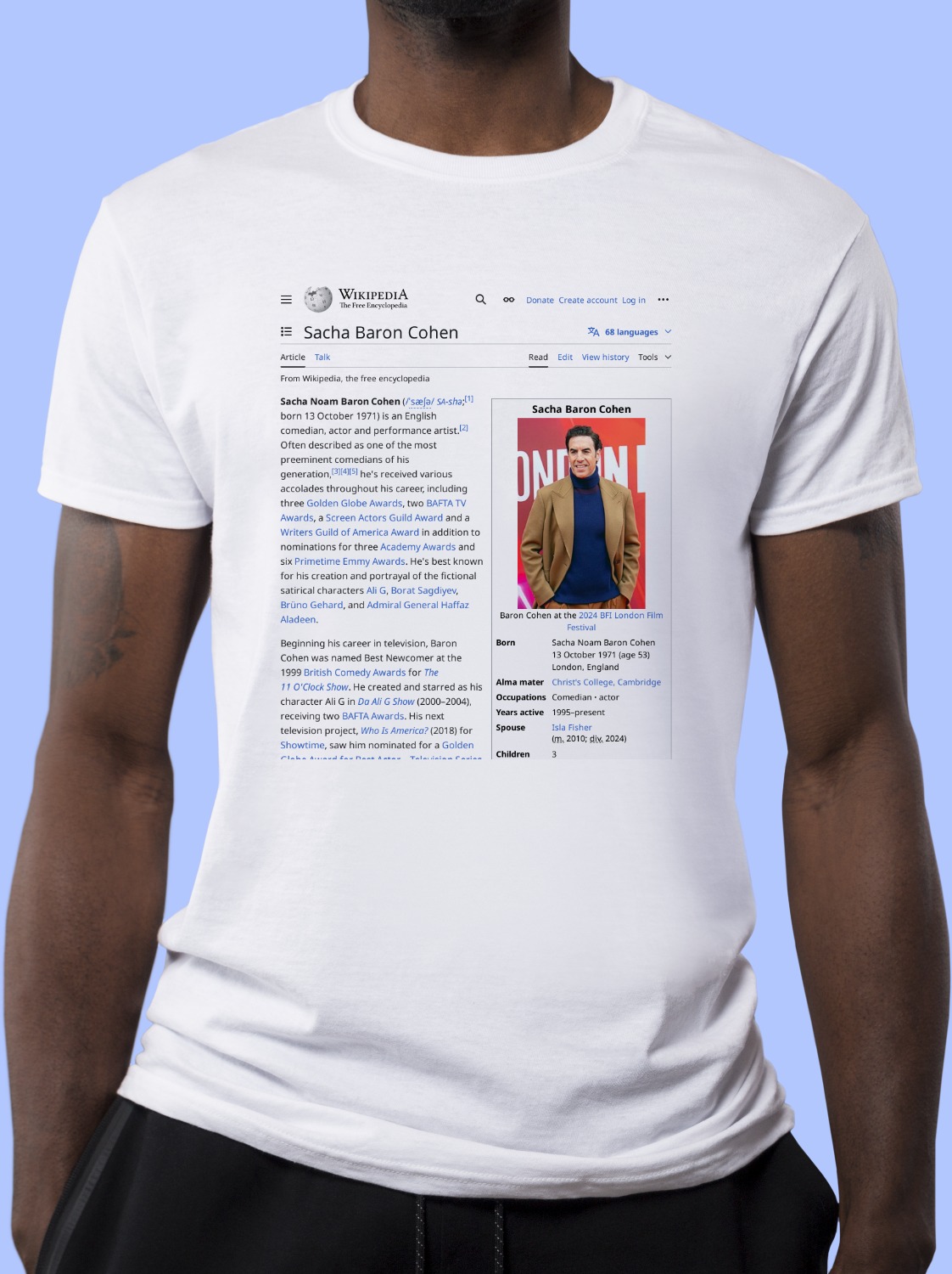 Sacha_Baron_Cohen Wikipedia Shirt