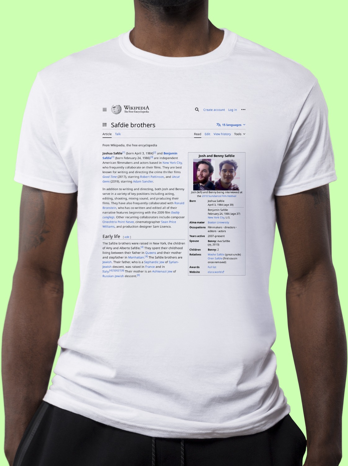 Safdie_brothers Wikipedia Shirt