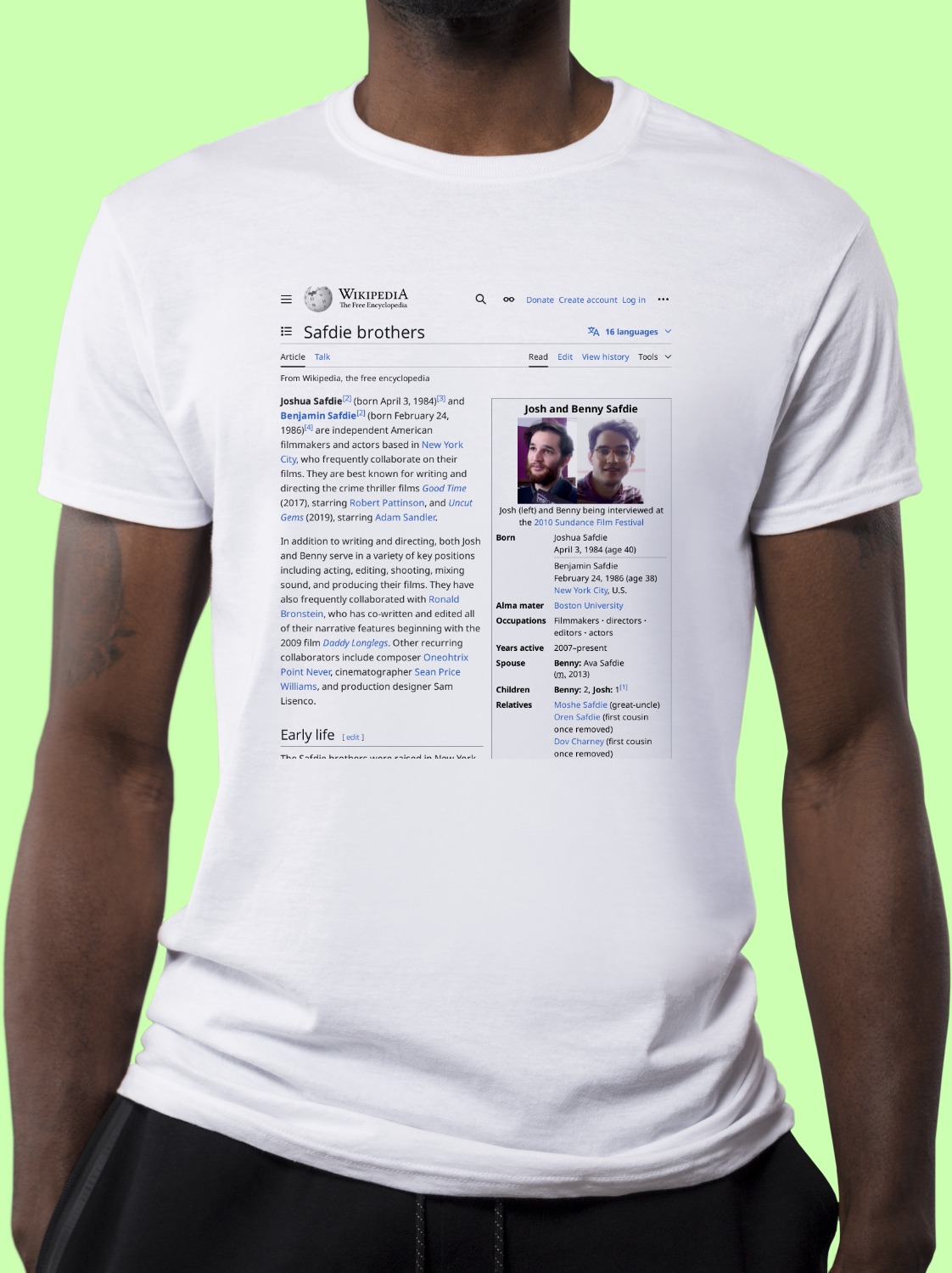 Safdie_brothers Wikipedia Shirt