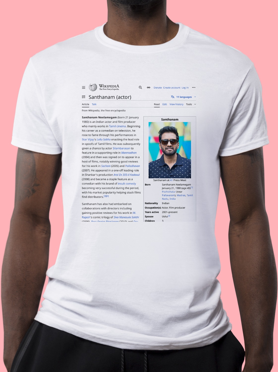 Santhanam_(actor) Wikipedia Shirt