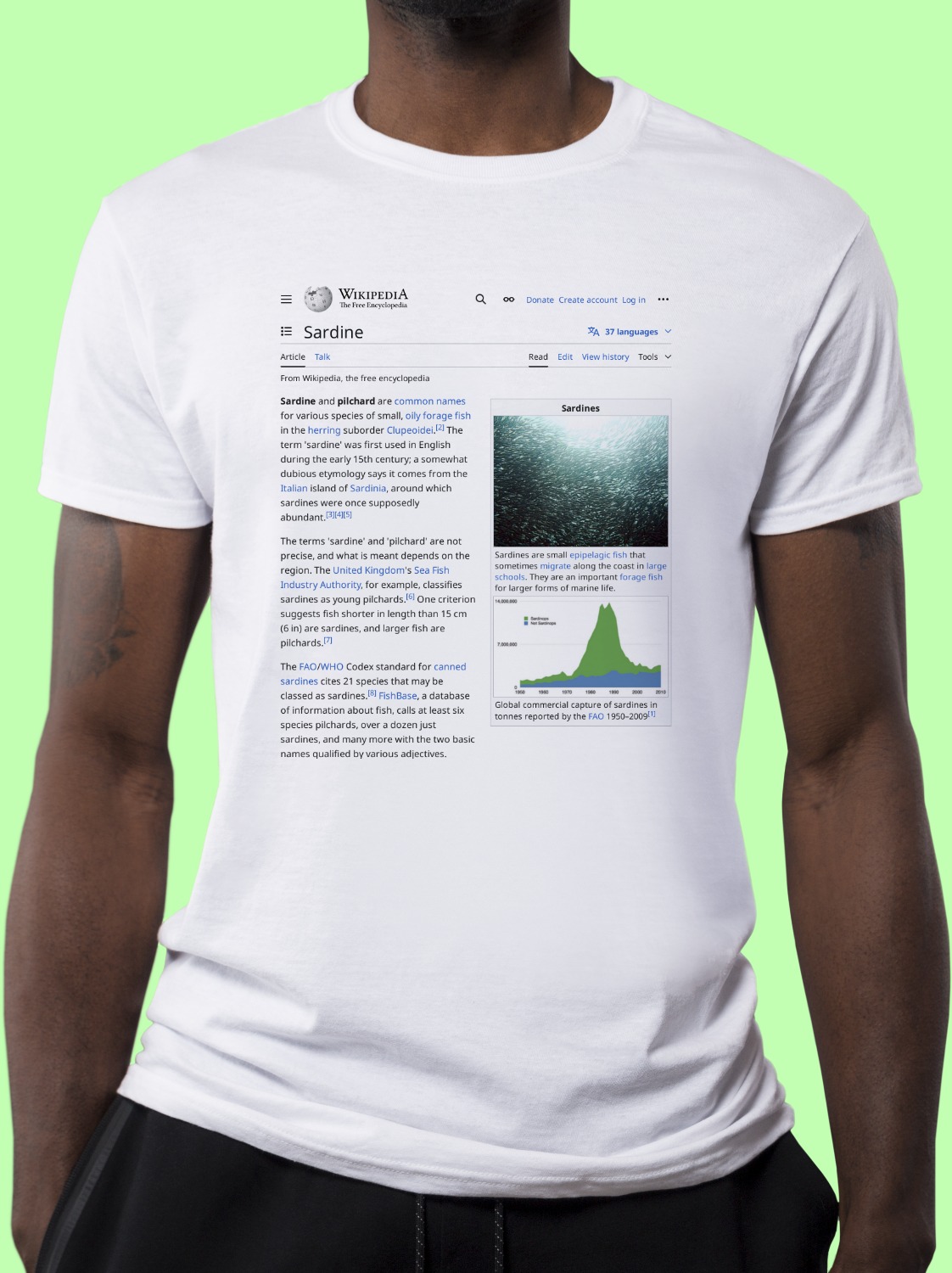 Sardine Wikipedia Shirt