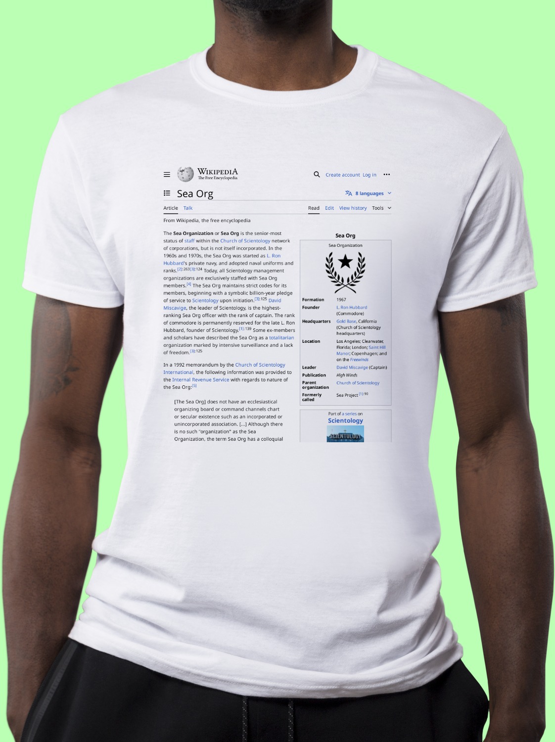 Sea_Org Wikipedia Shirt