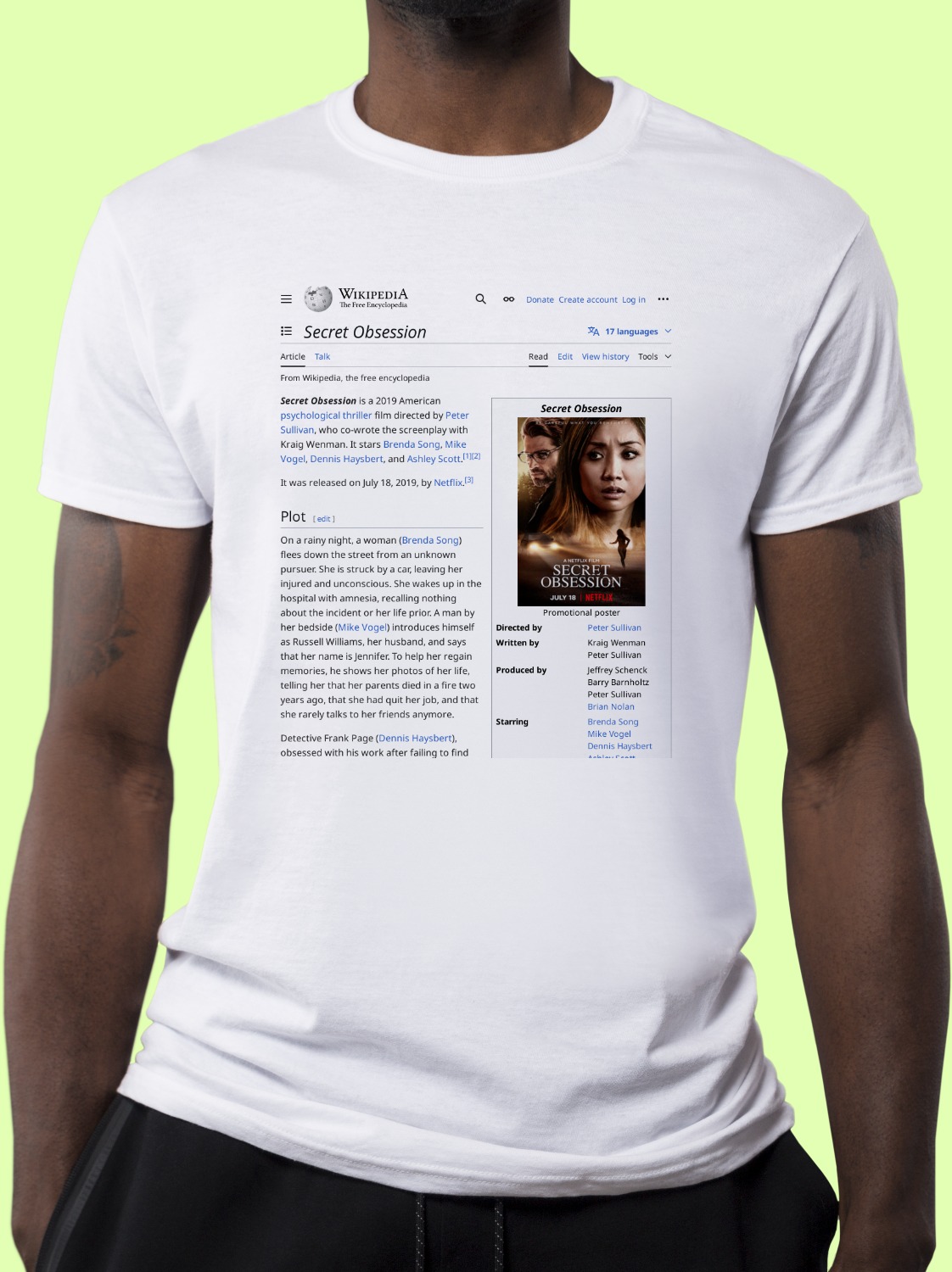 Secret_Obsession Wikipedia Shirt