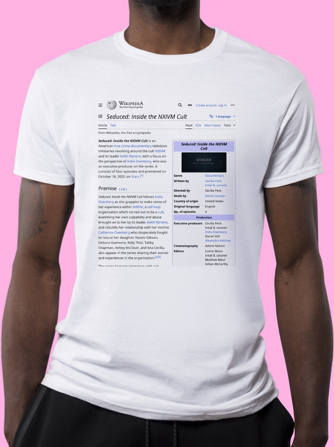 Seduced:_Inside_the_NXIVM_Cult Wikipedia Shirt