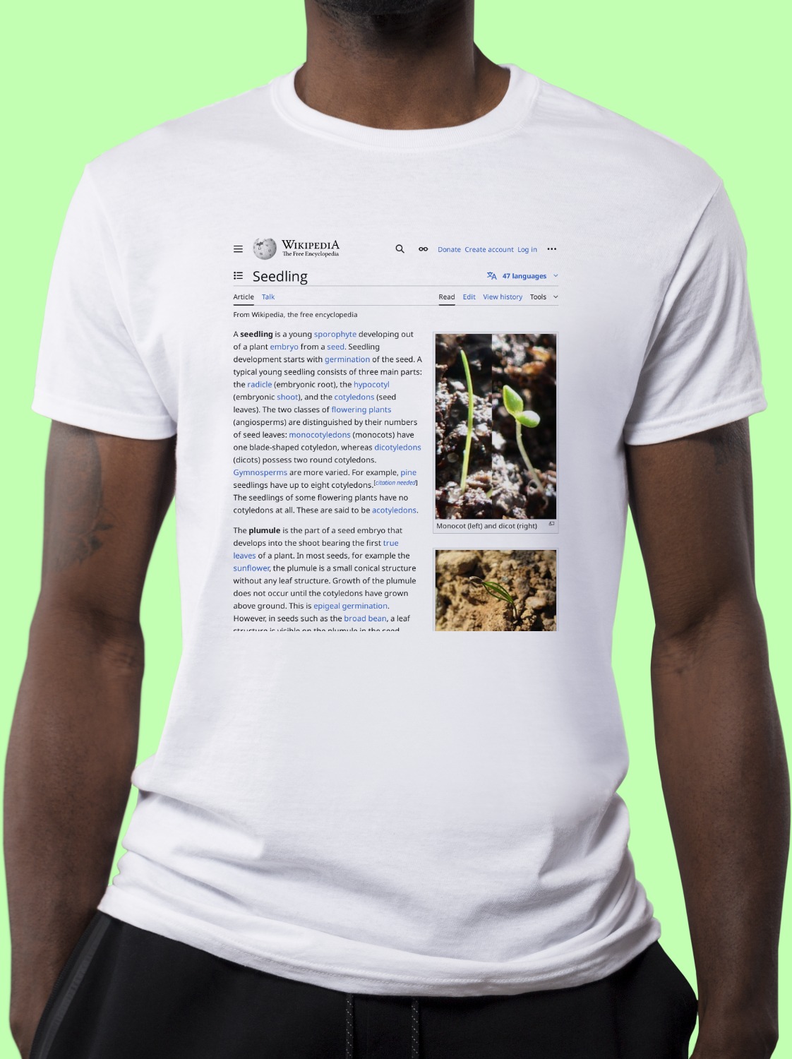 Seedling Wikipedia Shirt
