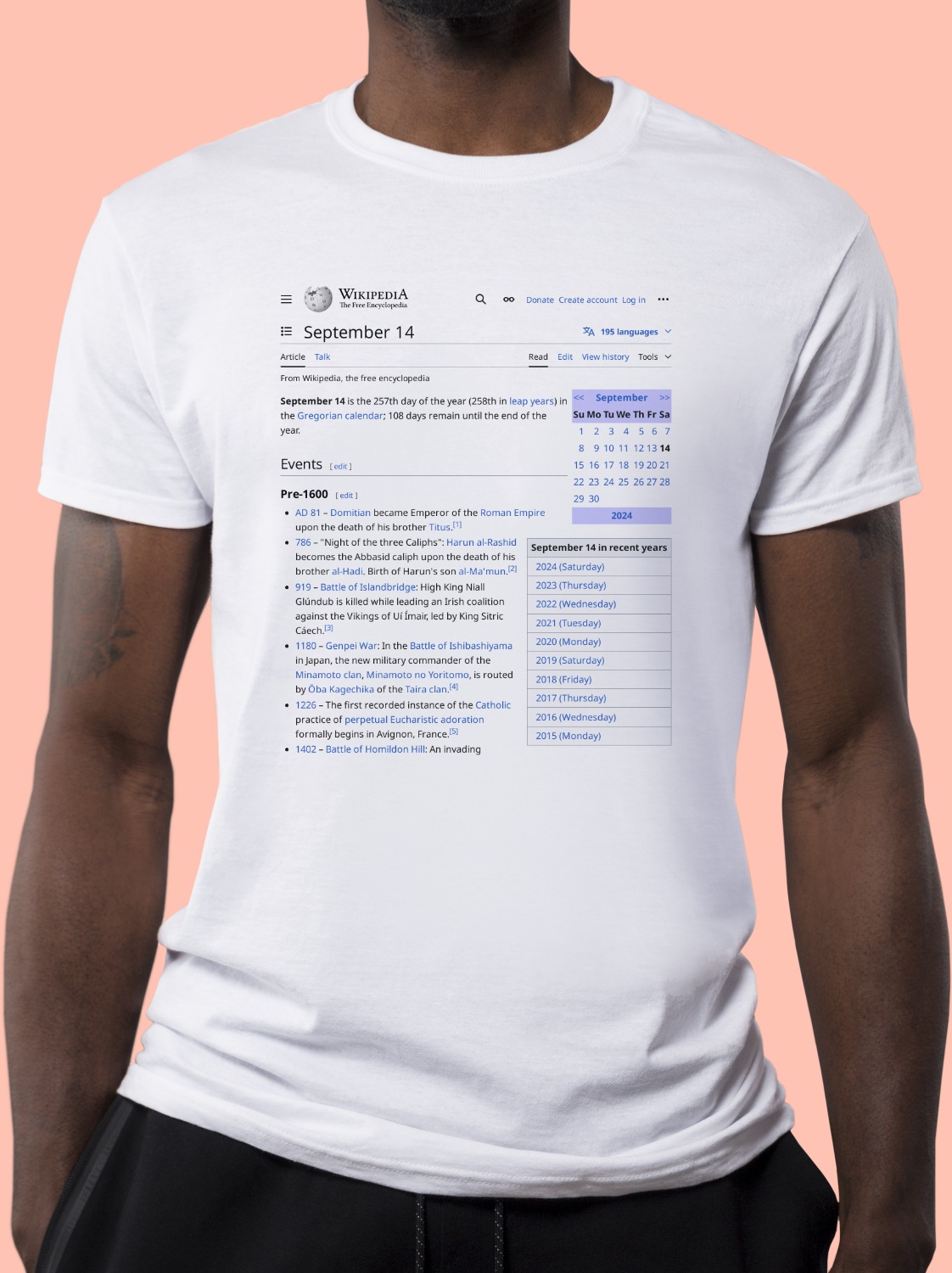 September_14 Wikipedia Shirt