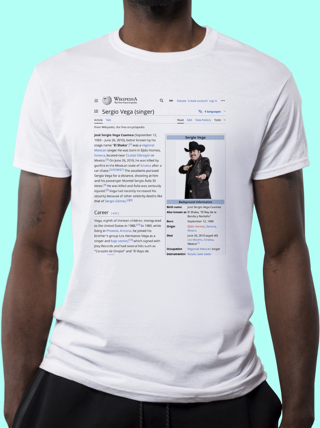Sergio_Vega_(singer) Wikipedia Shirt