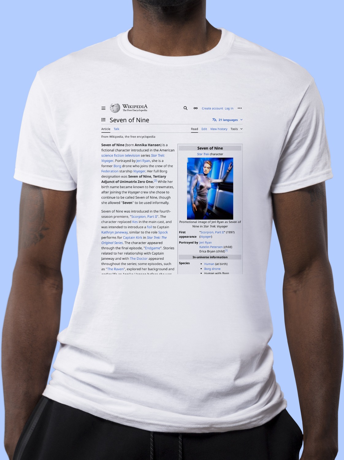 Seven_of_Nine Wikipedia Shirt