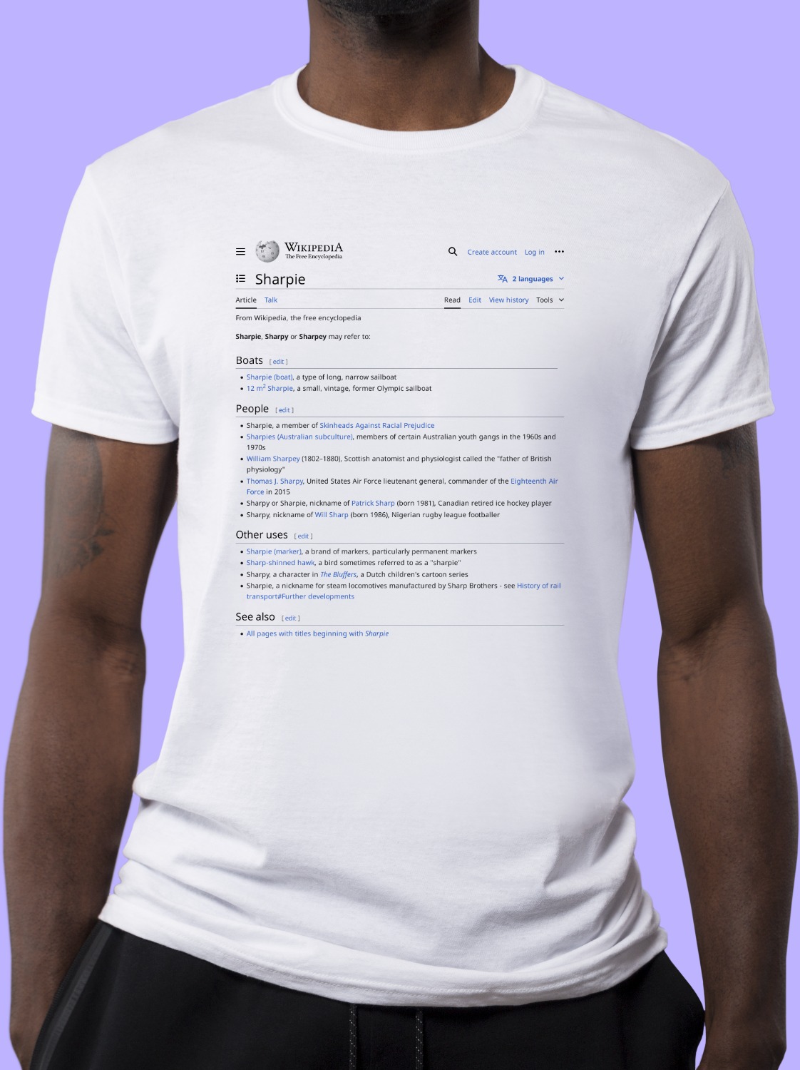 Sharpie Wikipedia Shirt