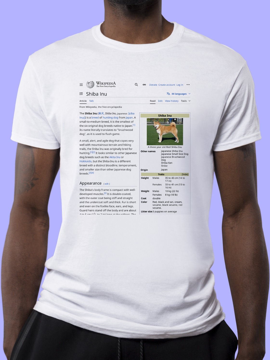 Shiba_Inu Wikipedia Shirt