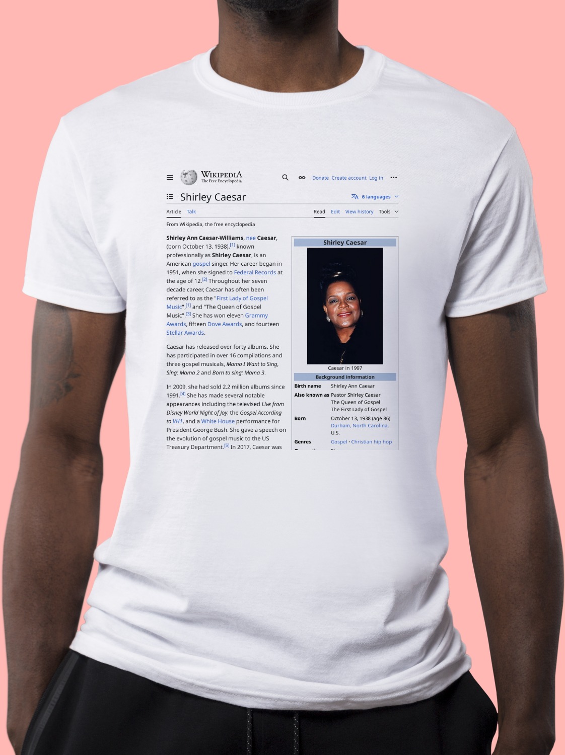 Shirley_Caesar Wikipedia Shirt