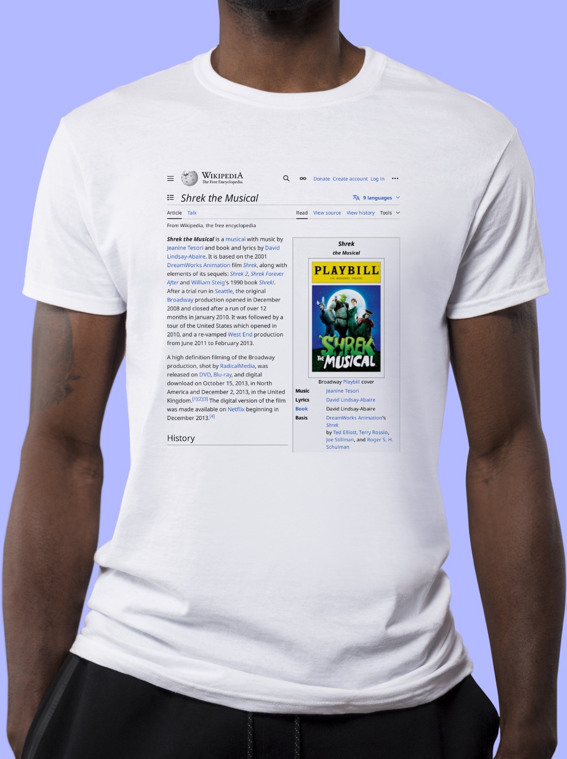 Shrek_The_Musical Wikipedia Shirt