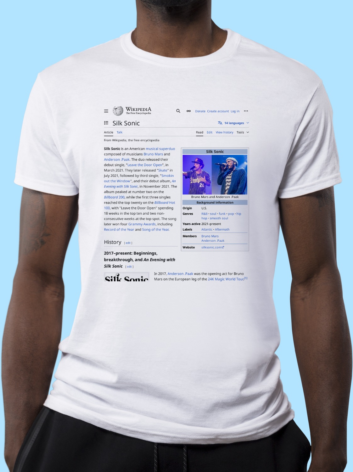 Silk_Sonic Wikipedia Shirt