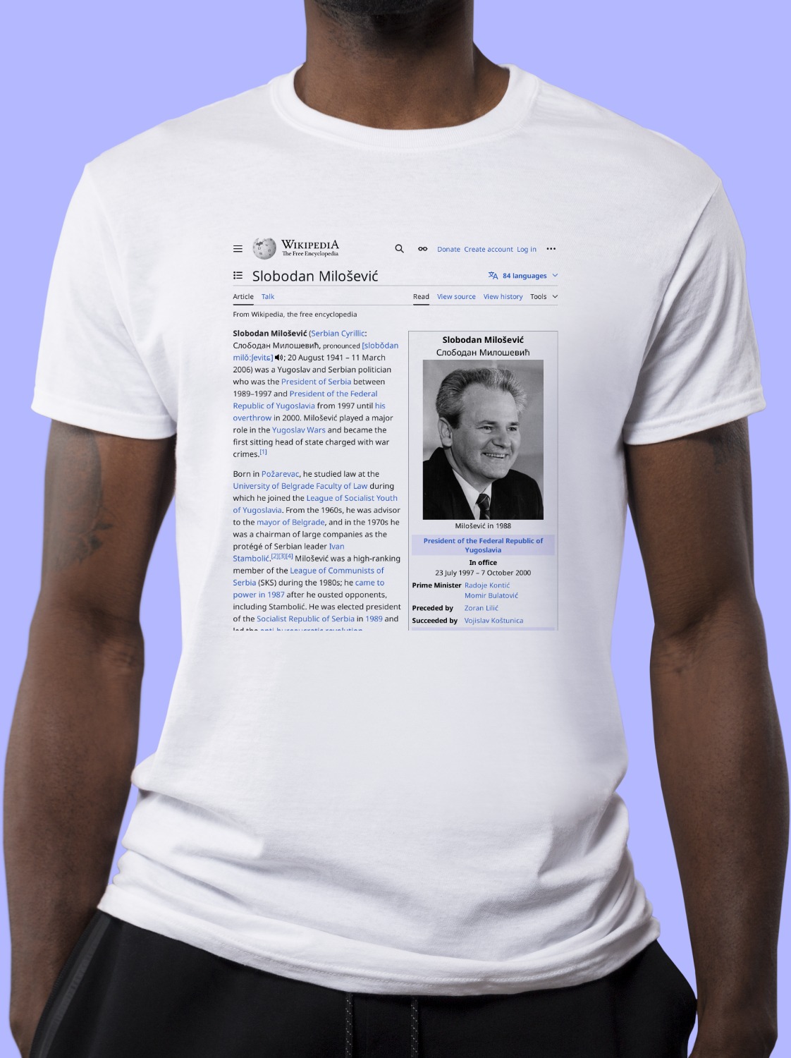 Slobodan_Milošević Wikipedia Shirt