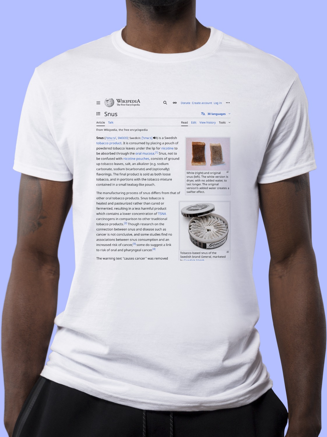 Snus Wikipedia Shirt