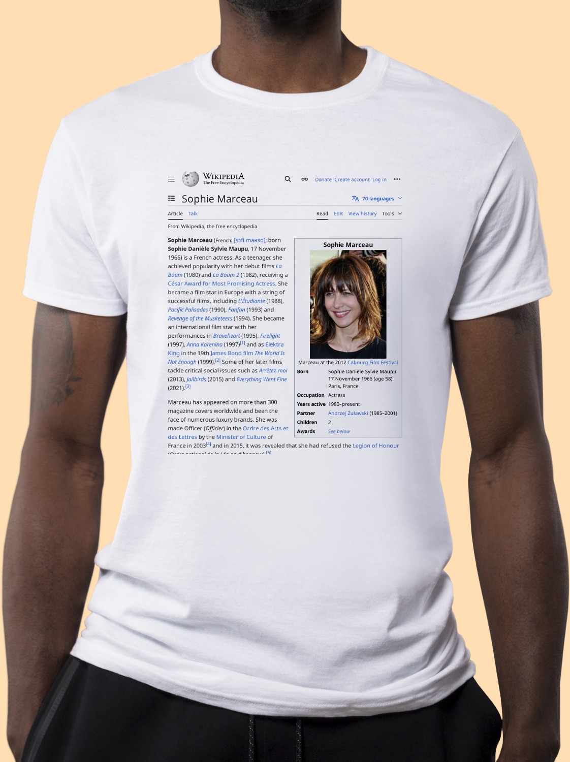 Sophie_Marceau Wikipedia Shirt